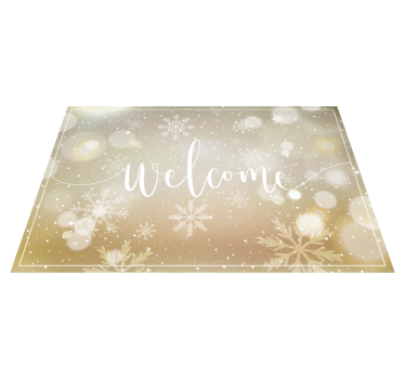 Christmas snowflakes shiny effect entrance hall vinyl carpet - TenStickers