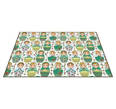 Russian Doll Motif bedroom vinyl rug - TenStickers