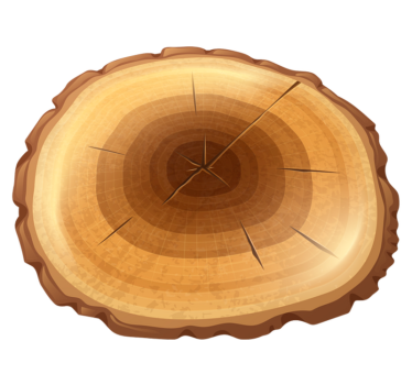 Round tree wood vinyl rug - TenStickers