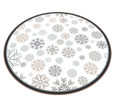 Snowflake circles living room rug - TenStickers