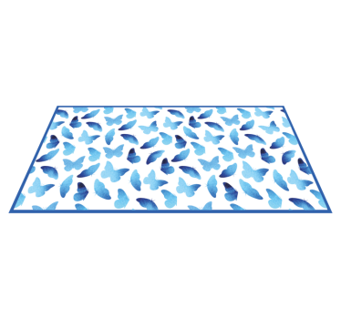 Painted butterflies animal mat - TenStickers
