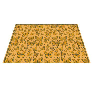 Trendy butterflies pattern animal mat - TenStickers