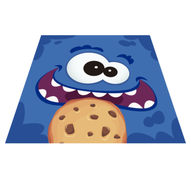 Cookie Monster kids vinyl carpet - TenStickers