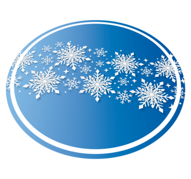 elegant blue and white vinylrugs Christmas rug - TenStickers