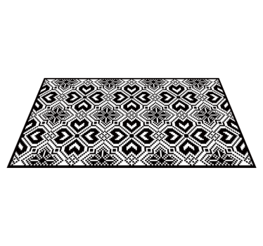 Slavic seamless black and white contemporary rugs - TenStickers