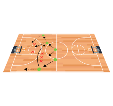 Basketball tactics game strategy teenage rugs for bedrooms - TenStickers