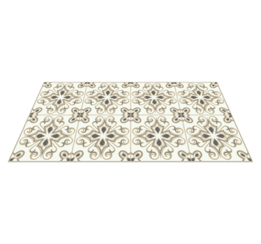 Moroccon style with flowers modern vinyl rug - TenStickers