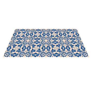 Blue beige decorative mosaic vinyl rug mosaic vinyl flooring - TenStickers