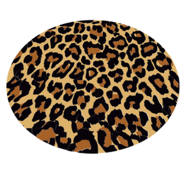 Round animal print  animal print carpet - TenStickers