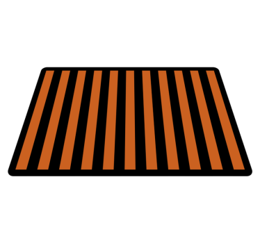 Orange and Black Striped halloween mats - TenStickers