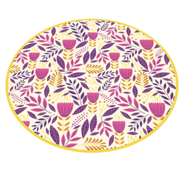 Bright colourful flowers flower rug - TenStickers