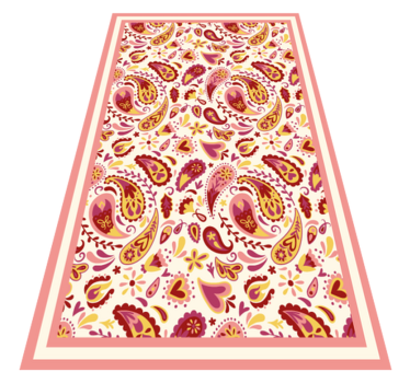 cool floral shapes flower rug - TenStickers