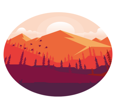 Mountainous Landscape textured vinyl rug - TenStickers