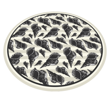 Hand draw seashell vintage animal mat - TenStickers