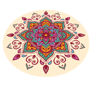 Pinkish Mandala mandala mat - TenStickers