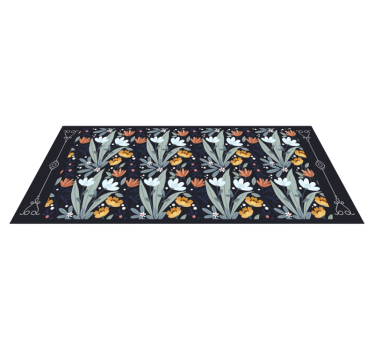 vintage flowers flower rug - TenStickers