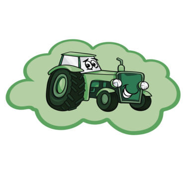 green tractor kids vinyl carpet - TenStickers