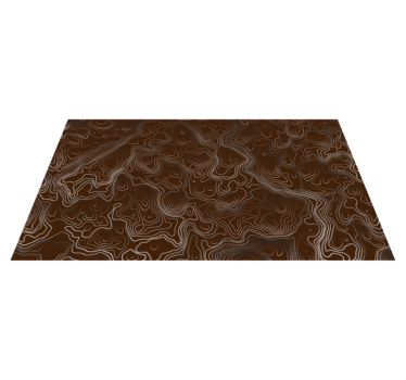 rectangular brown depth tile mat - TenStickers