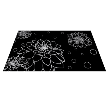 Abstract Flowers flower rug - TenStickers