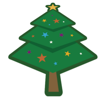Cartoon Christmas Tree Vinyl Rug - TenStickers