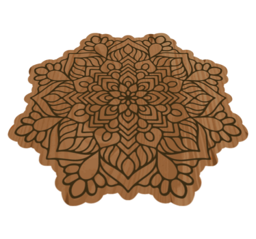Mandala effect wood wood effect vinyl flooring - TenStickers