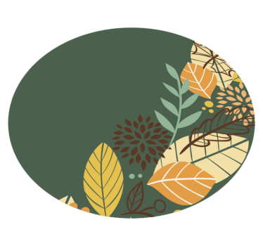 Autumn leaves flower rug - TenStickers