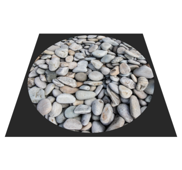 Tiny stones bathroom vinyl flooring - TenStickers