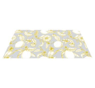 Bunch of lemons flower rug - TenStickers