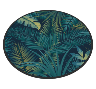 Tropical leaves vinyl rug - TenStickers