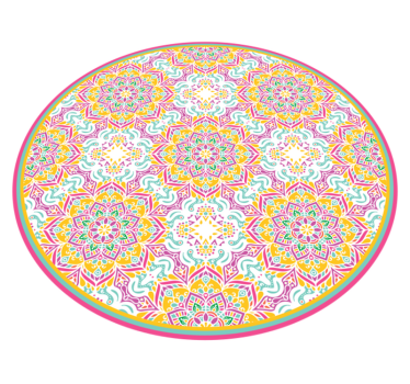 Colourful Mosaic mandala mat - TenStickers