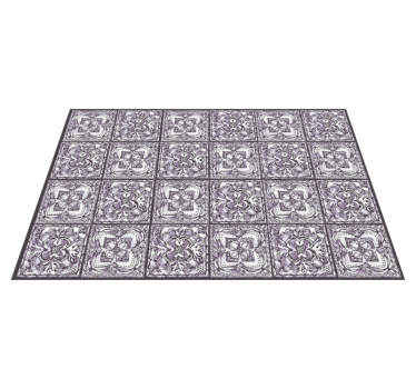 Italian vintage tiles pattern kitchen vinyl rug - TenStickers
