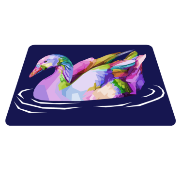 Pop art bird animal mat - TenStickers