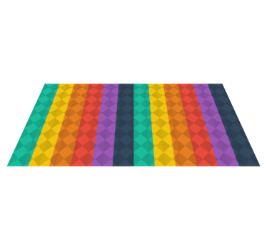 Coloured diamonds contemporary rugs - TenStickers