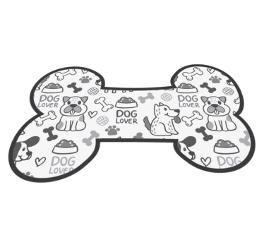 Vinyl rug drawings of dogs and food animal mat - TenStickers