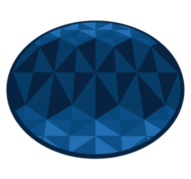 Blue Triangle geometric carpets - TenStickers