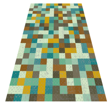 living room vinyl rug regular squares contemporary rugs - TenStickers