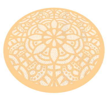 Beige circle vinyl rug nordic style rugs - TenStickers