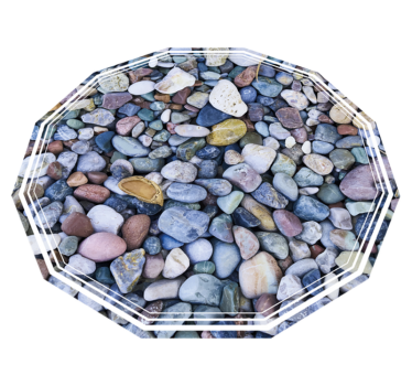 Pebble Illusion stone effect vinyl rug - TenStickers