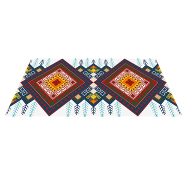 Geometric ethnic pattern mosaic vinyl flooring - TenStickers