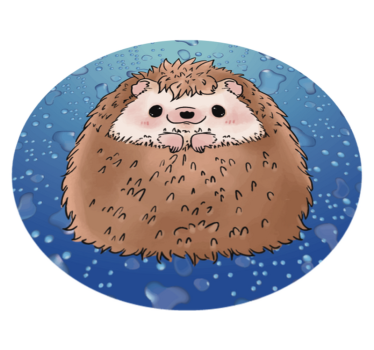 Adorable Hedgehog animal mat - TenStickers