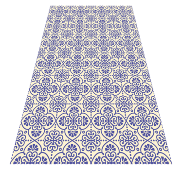 Ornate Mediterranean Pattern tile vinyl rug - TenStickers