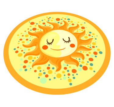 Yellow sun nature carpet - TenStickers
