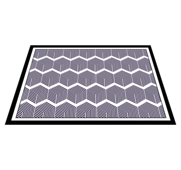 Black and white labirynth 3D mosaic vinyl flooring - TenStickers