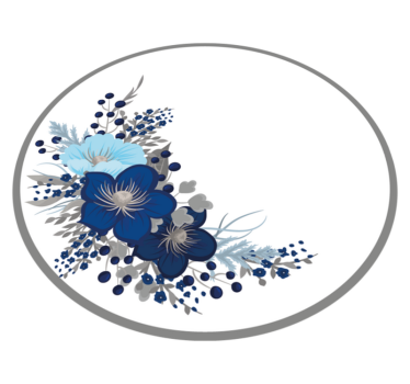 Botanical Collection flower vinyl rug - TenStickers