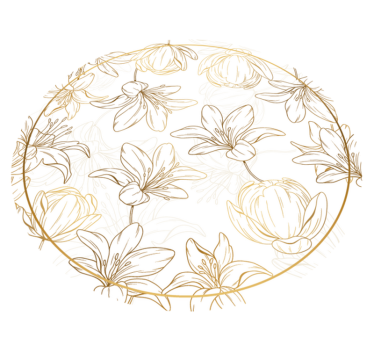 Floral Circle Pattern flower vinyl rug - TenStickers