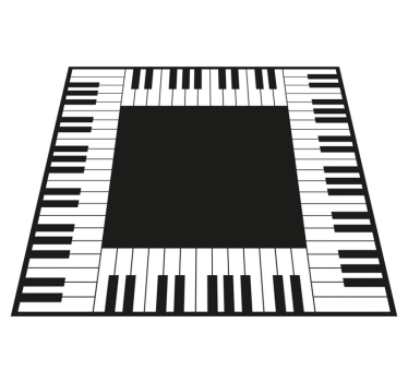 Vinyl rug kitchen piano contemporary rugs - TenStickers