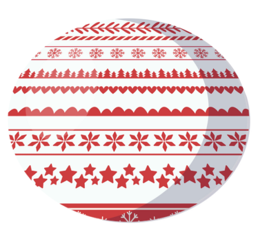 Red and White Christmas Pattern vinyl rug - TenStickers