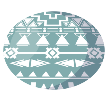 Folk pattern Christmas rug - TenStickers