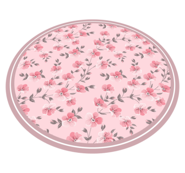 Pink Flower Petals flower rug - TenStickers