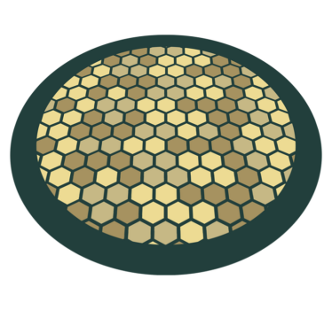 Yellow stones in green concrete contemporary rugs - TenStickers